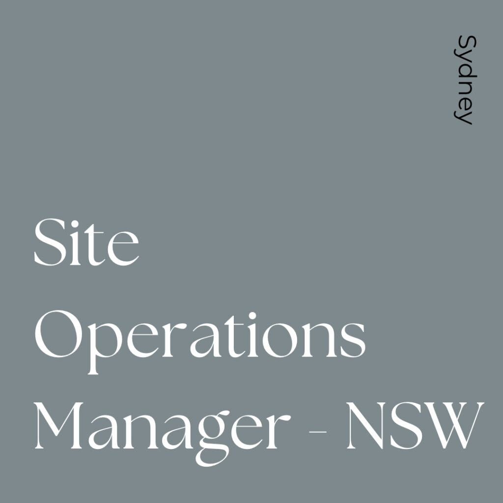 Image presents Site Operations Manager Jobs Western Sydney