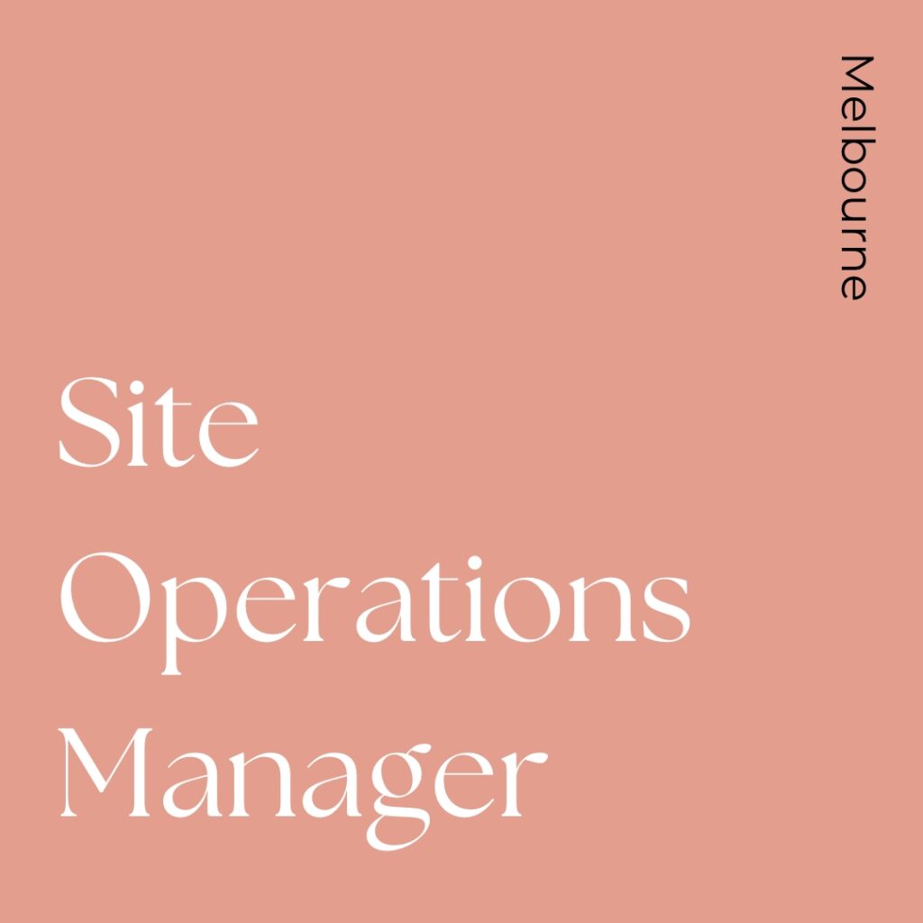 Image presents Site Operations Manager South-East Melbourne 